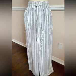Sienna Sky Cream Tie Front Maxi Jumpsuit Casual